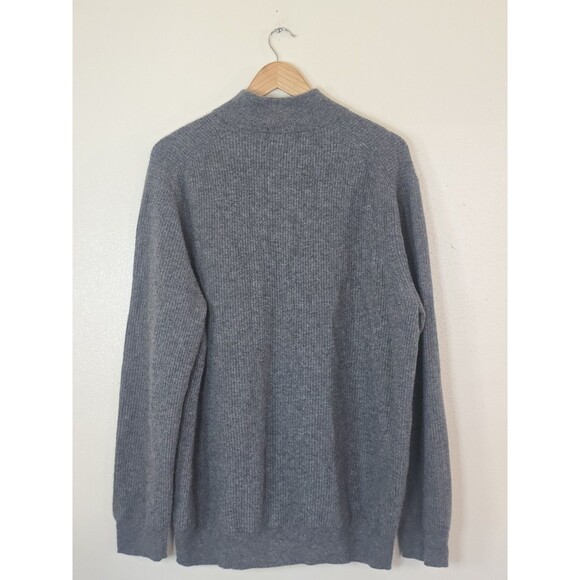Vineyard Vines Cashmere Quarter Zip Pullover Sweater Mens Size Large Gray - Picture 8 of 10